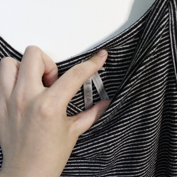 Black and White Striped Bodycon Dress - Picture 2 of 7